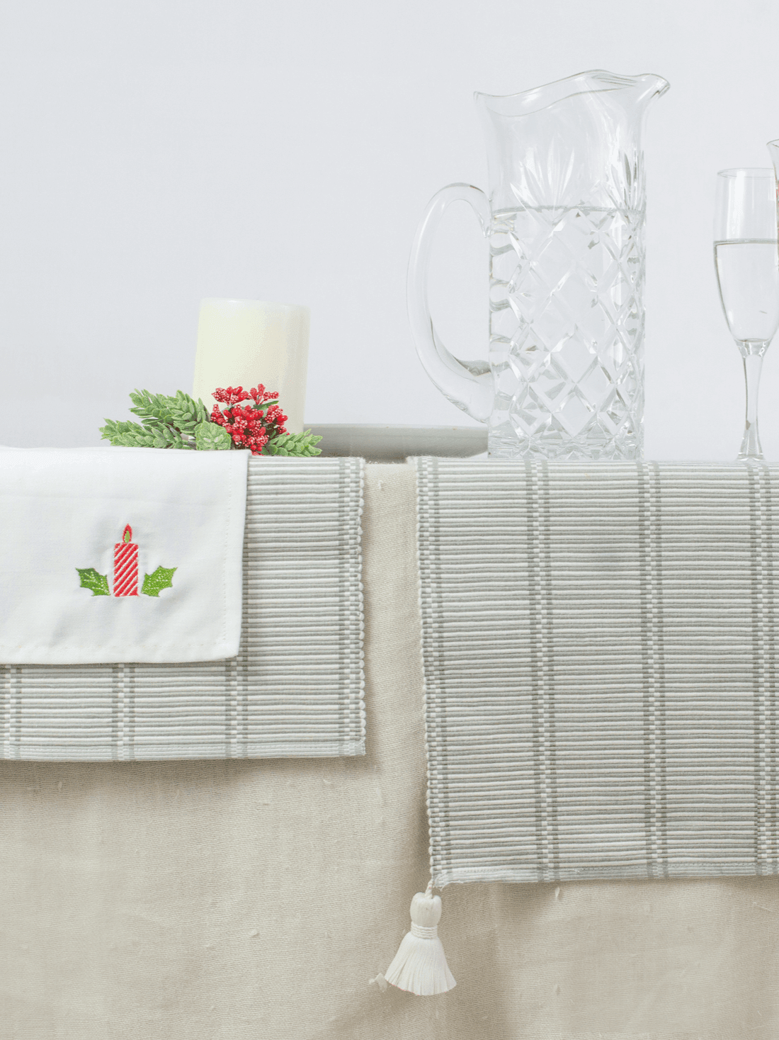 Festive Stripes Table Runner – alternate view