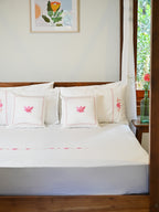 Arali Bloom Luxe Embroidered Bedlinen Set in 500TC – alternate view
