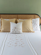 Autumn Petal Scallop Embroidered Cushion Cover – alternate view