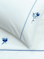 Bell Flower embroidered 500TC cotton bedsheet set