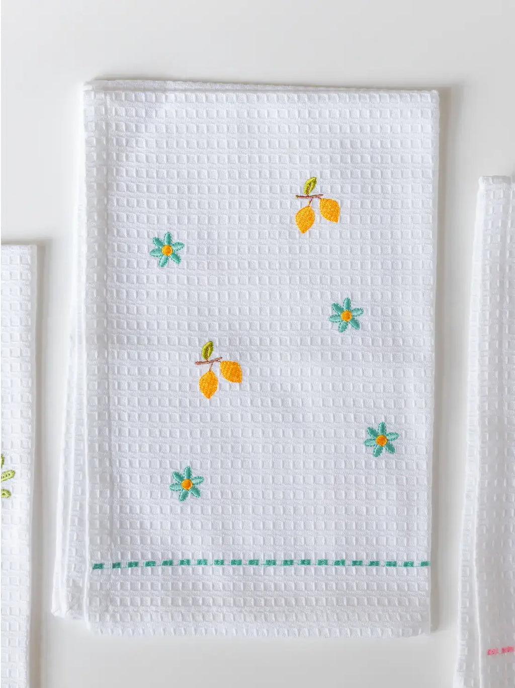 Blossom Bows Embroidered Cotton Waffle Hand Towel - Set of 3 – alternate view