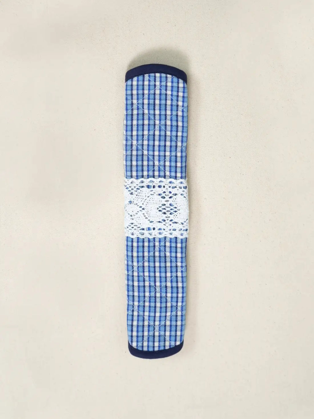 Blueberry Checks Fridge Handle Cover – alternate view