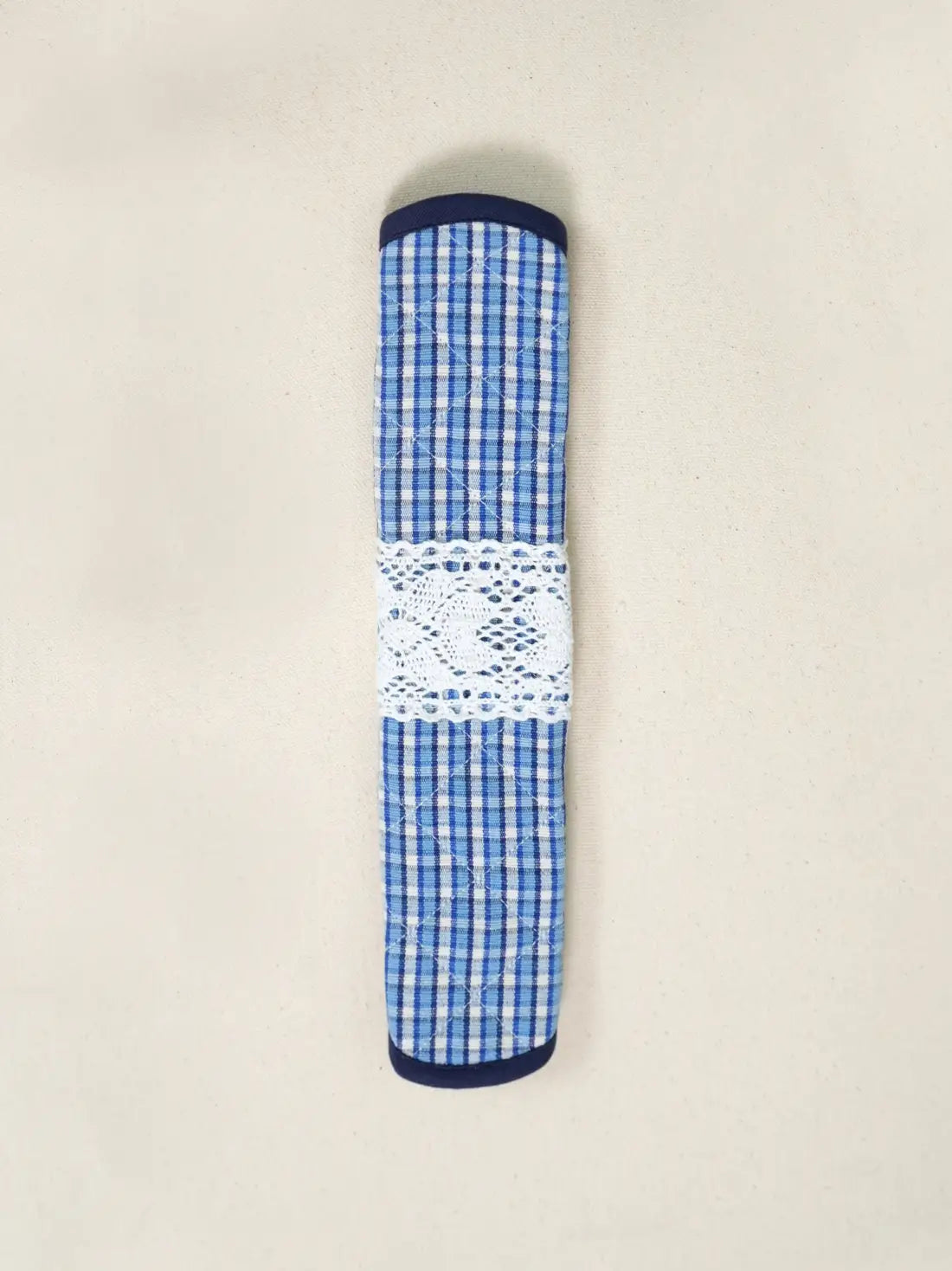 Blueberry Checks Fridge Handle Cover – alternate view