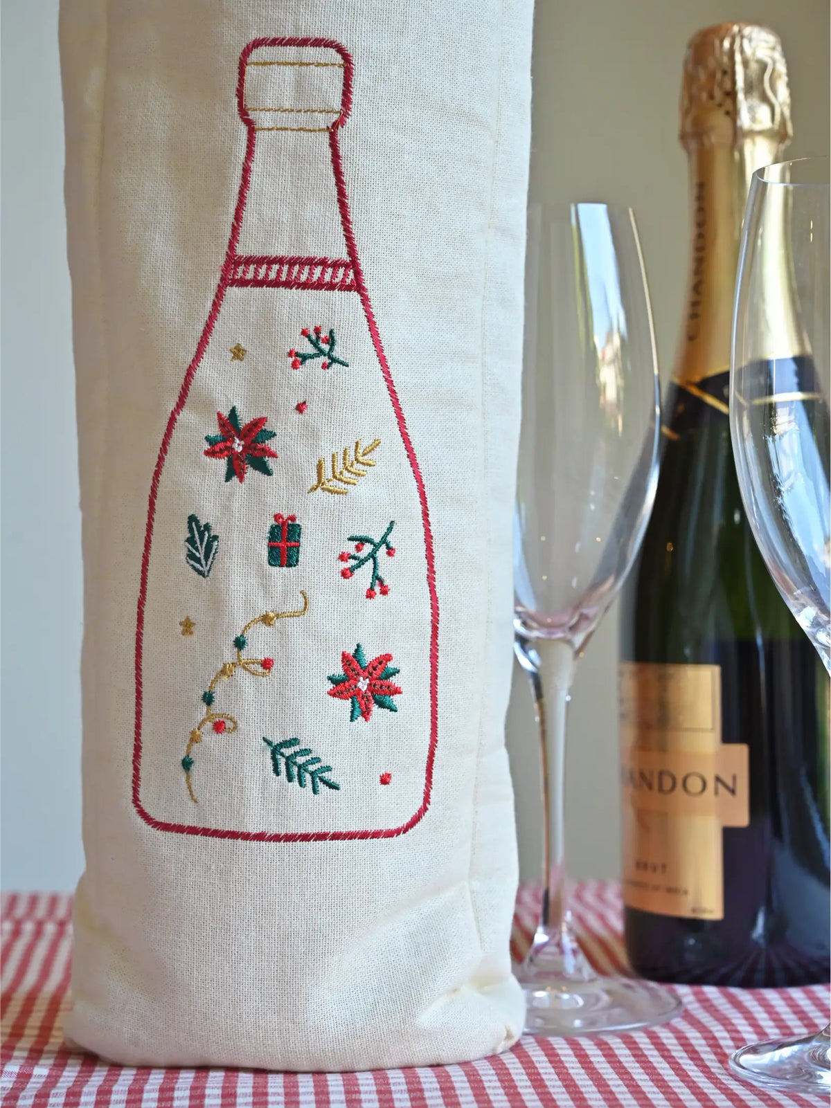 Celebration Bottle Gift Bag – Embroidered – alternate view