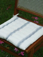Charcoal Stripe Grey Cotton Seat Pad – alternate view
