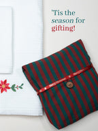 Red Robin Waffle Towel Gifting Set – Bath & Hand Towel – alternate view