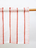 Coral Peach Handwoven Sheer Cotton Curtain – alternate view