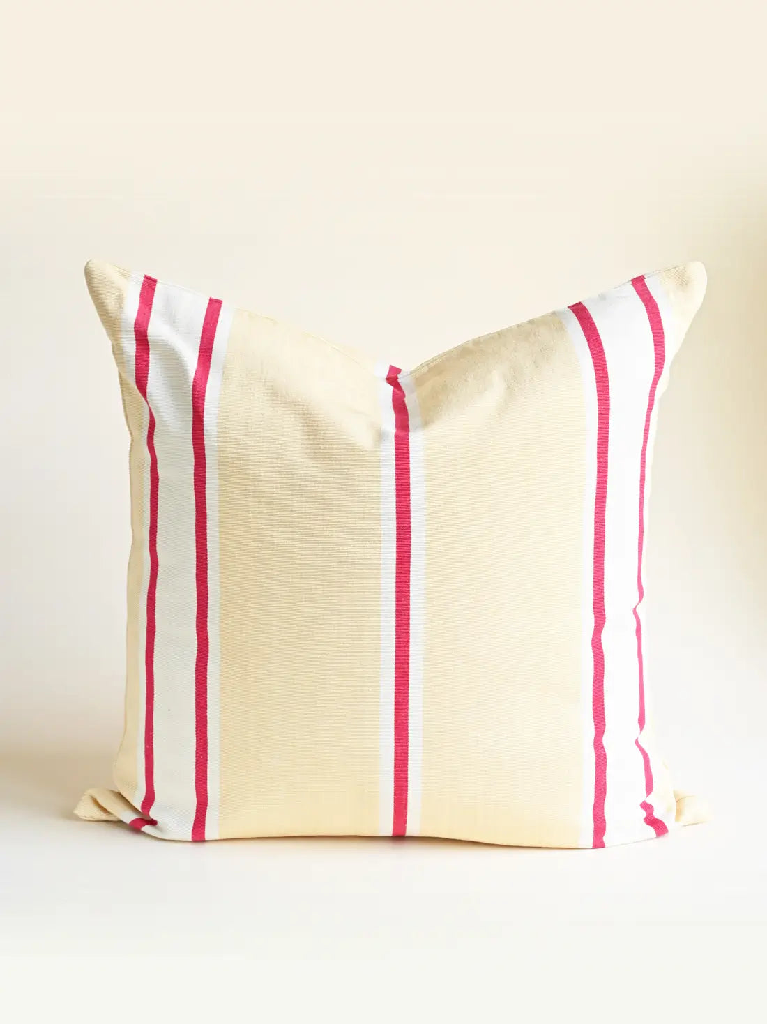 Creamy Cloud Stripe Cushion Cover
