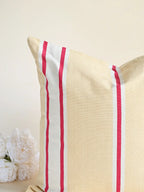 Creamy Cloud Stripe Cushion Cover – alternate view