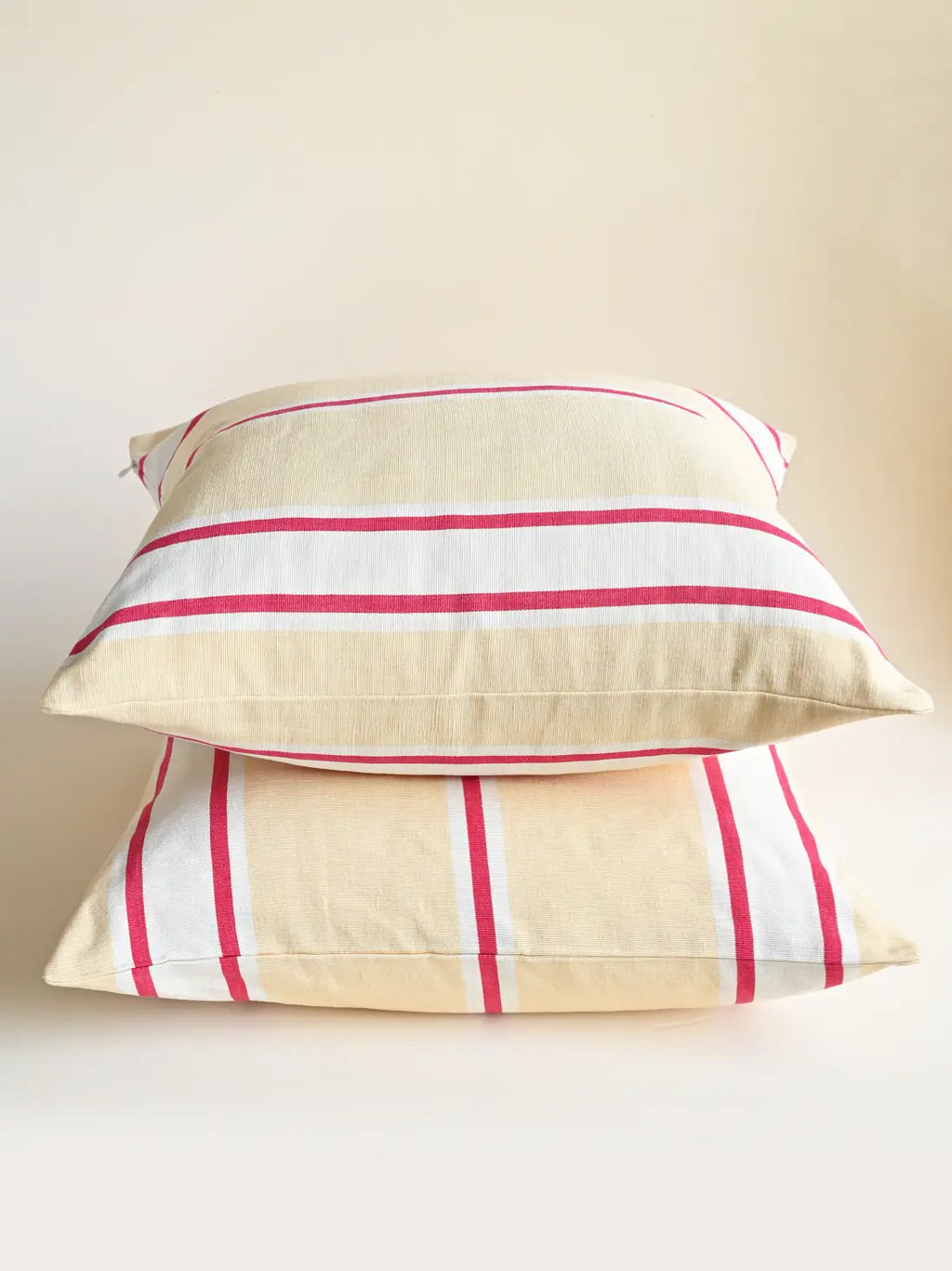 Creamy Cloud Stripe Cushion Cover – alternate view