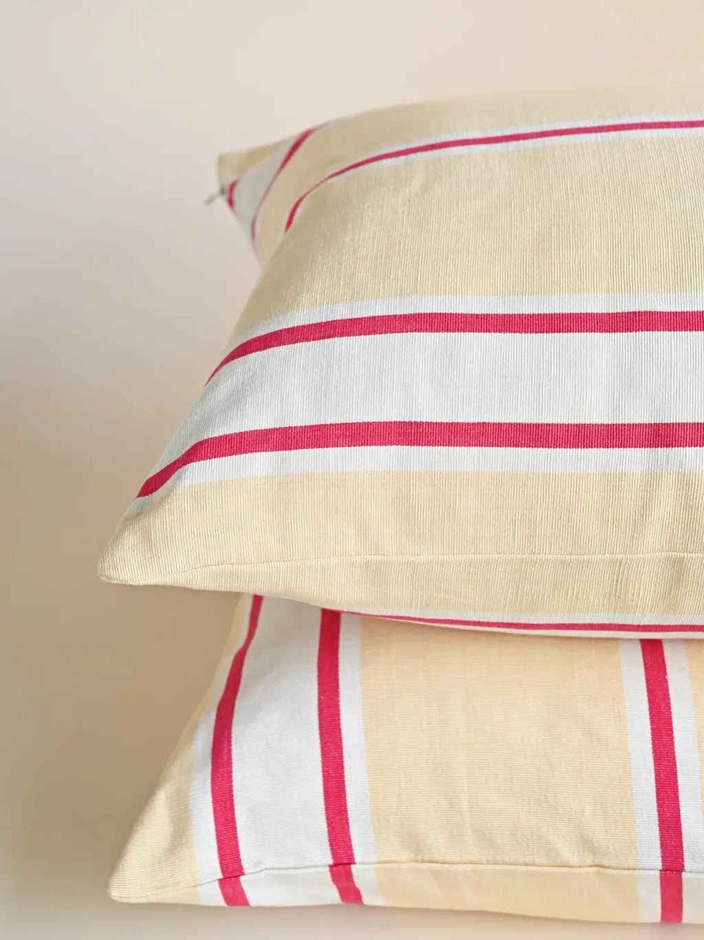 Creamy Cloud Stripe Cushion Cover – alternate view