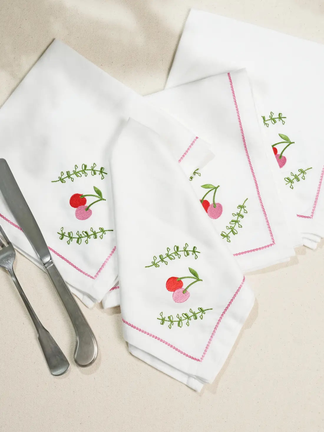 Crimson Cherry Table Napkins Set of 4