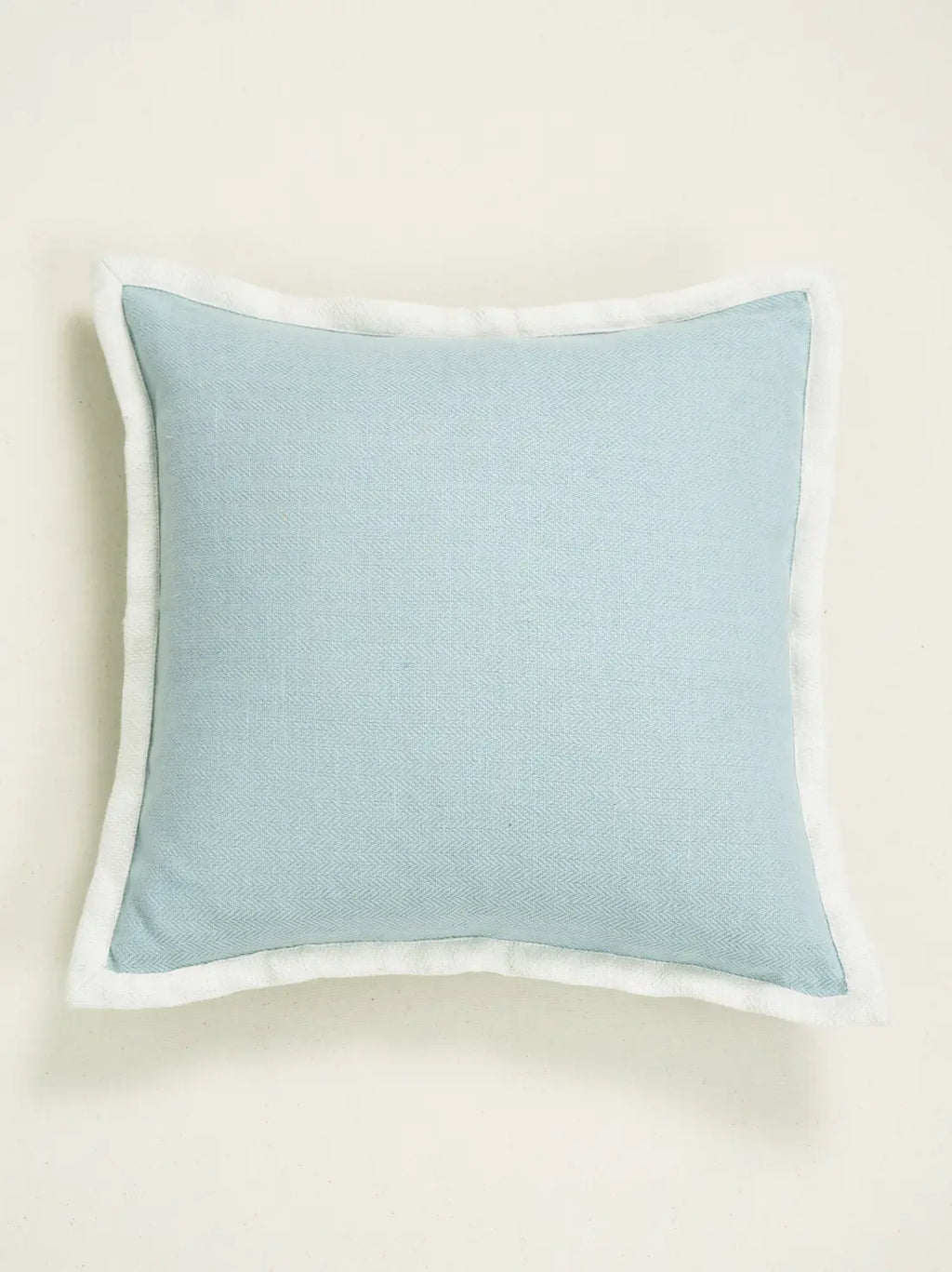 Elysian Blue Linen Twill Weave Cushion Cover