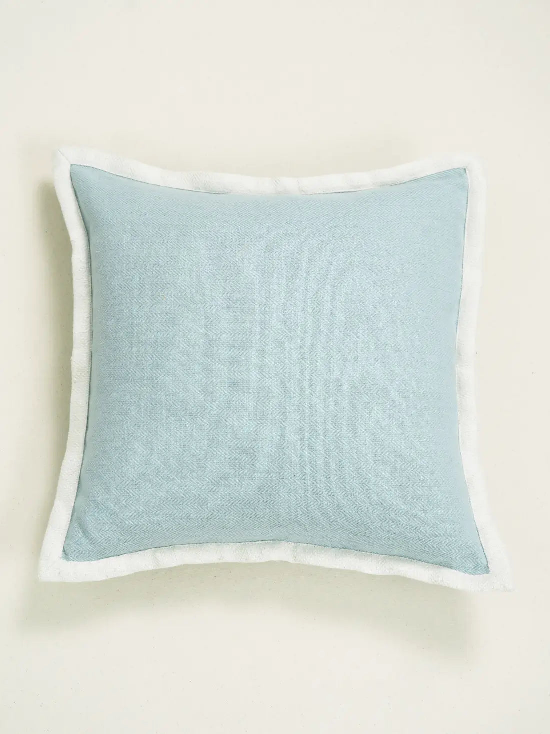 Elysian Blue Linen Twill Weave Cushion Cover