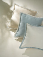 Elysian Blue Linen Twill Weave Cushion Cover – alternate view