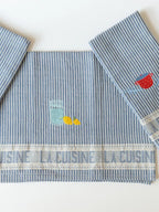 French Bistro Embroidered Kitchen Towel Set of 3 – image 3
