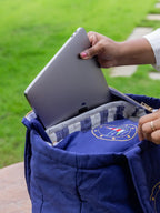 Harbour Whispers Navy Blue Tote Bag – alternate view