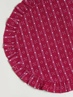 Hearthside Burgundy Ruffles Table Mat – alternate view