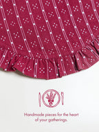 Hearthside Burgundy Ruffles Table Mat – alternate view