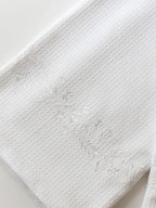 Jasmine White Cotton Waffle Towel Set of 2 – Bath & Hand Towel – alternate view