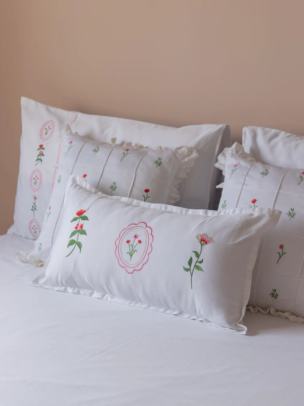 Keepsake Garden Embroidered Cushion Cover – alternate view
