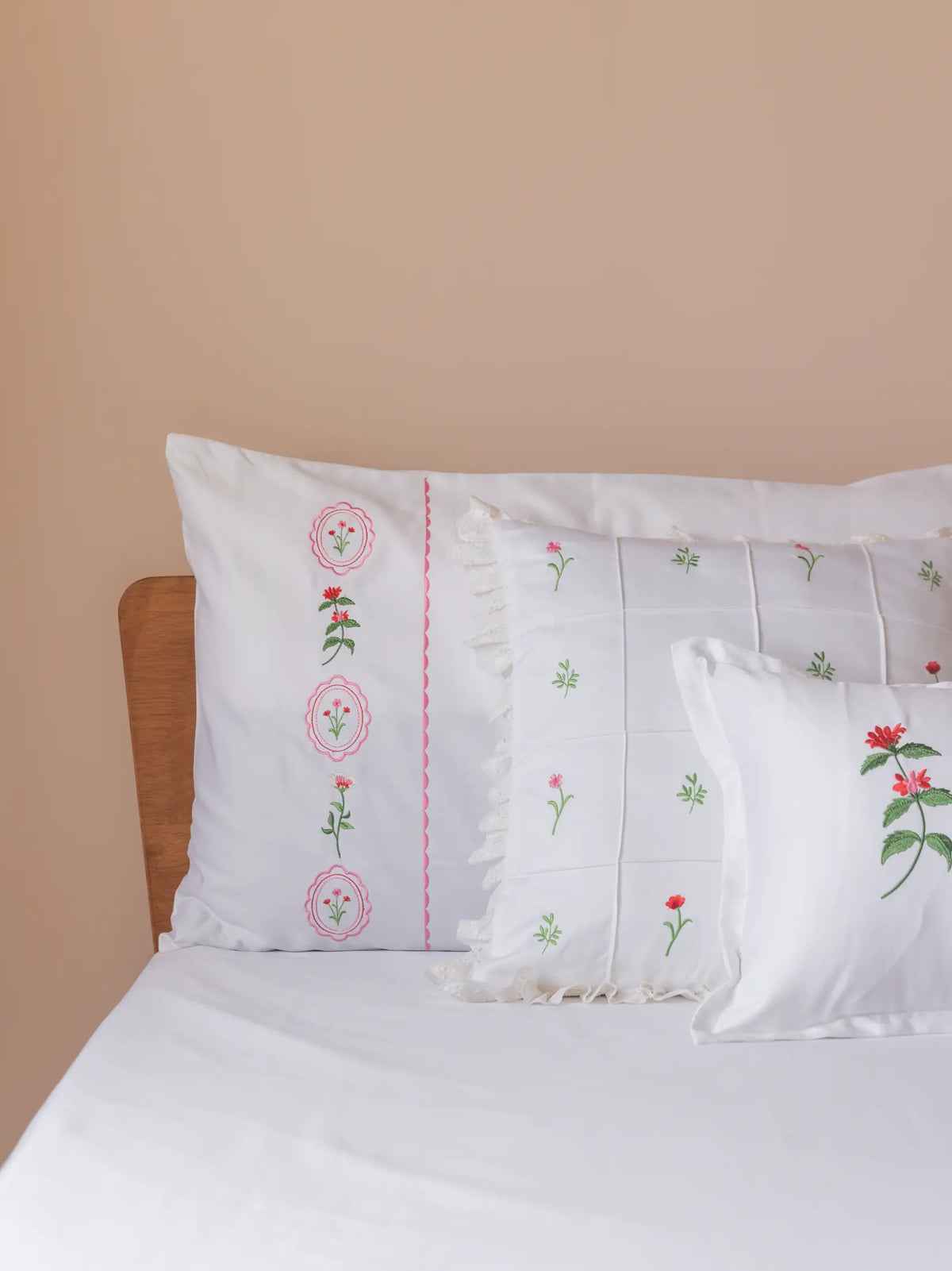 Keepsake Garden Pintuck Embroidered Cushion Cover – alternate view