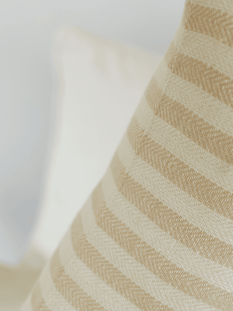 Twill Beige Cushion Cover – alternate view