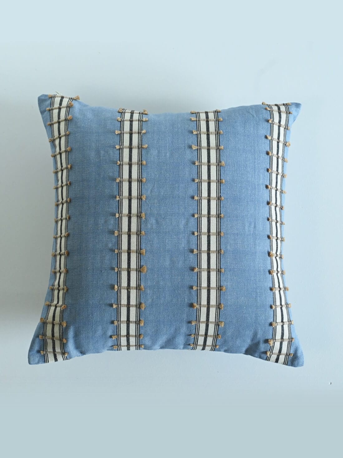 Katri Blue Handwoven Cushion Cover