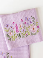 Lavender Meadow Cotton Waffle Towel Set of 3 – Bath, Hand and Face – alternate view