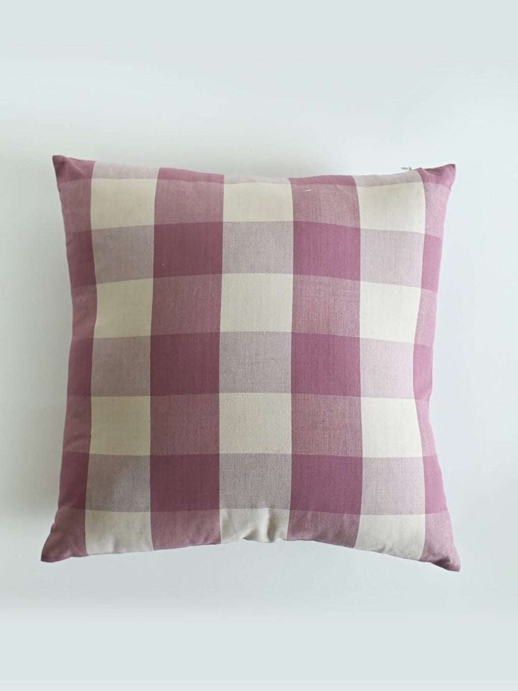 Lilac Checks Cushion Cover