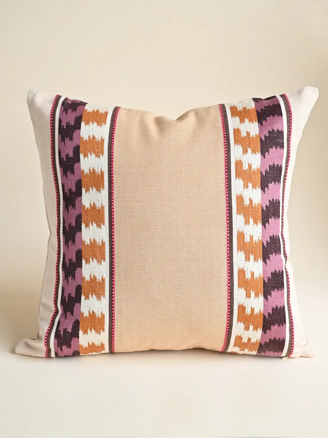 Matmi Beige Ikat Cushion Cover