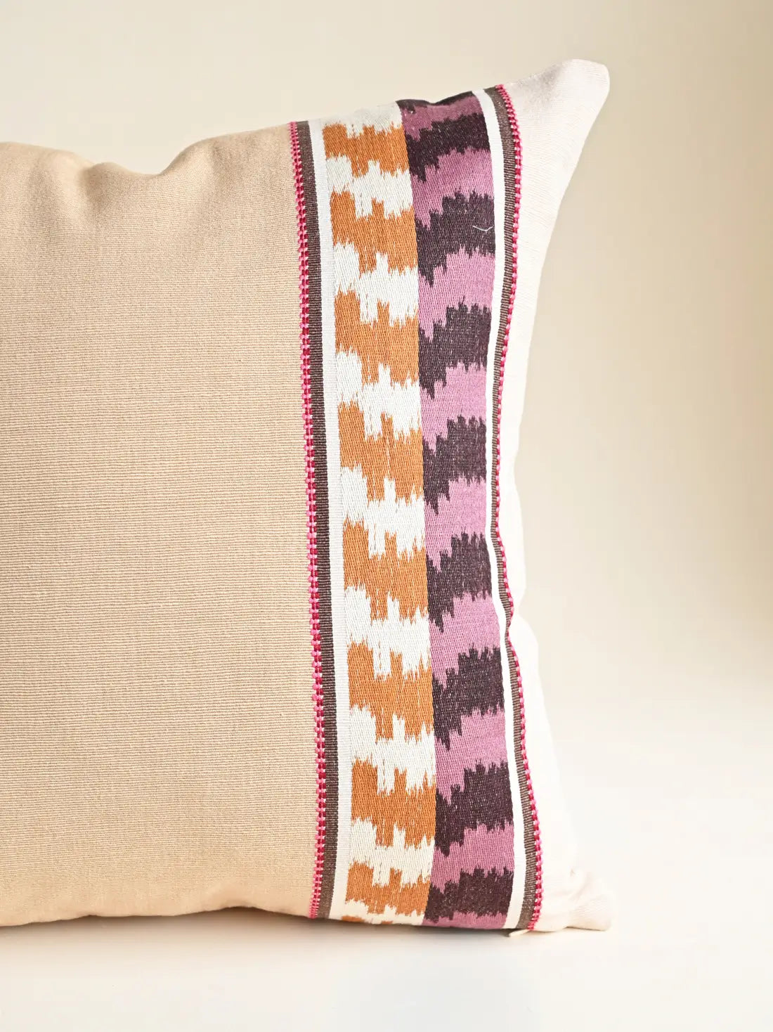 Matmi Beige Ikat Cushion Cover – alternate view