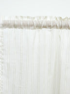 Moss Green and White Handwoven Sheer Cotton Curtain – alternate view