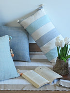 Oasis Blue & Gray Cushion Cover – alternate view
