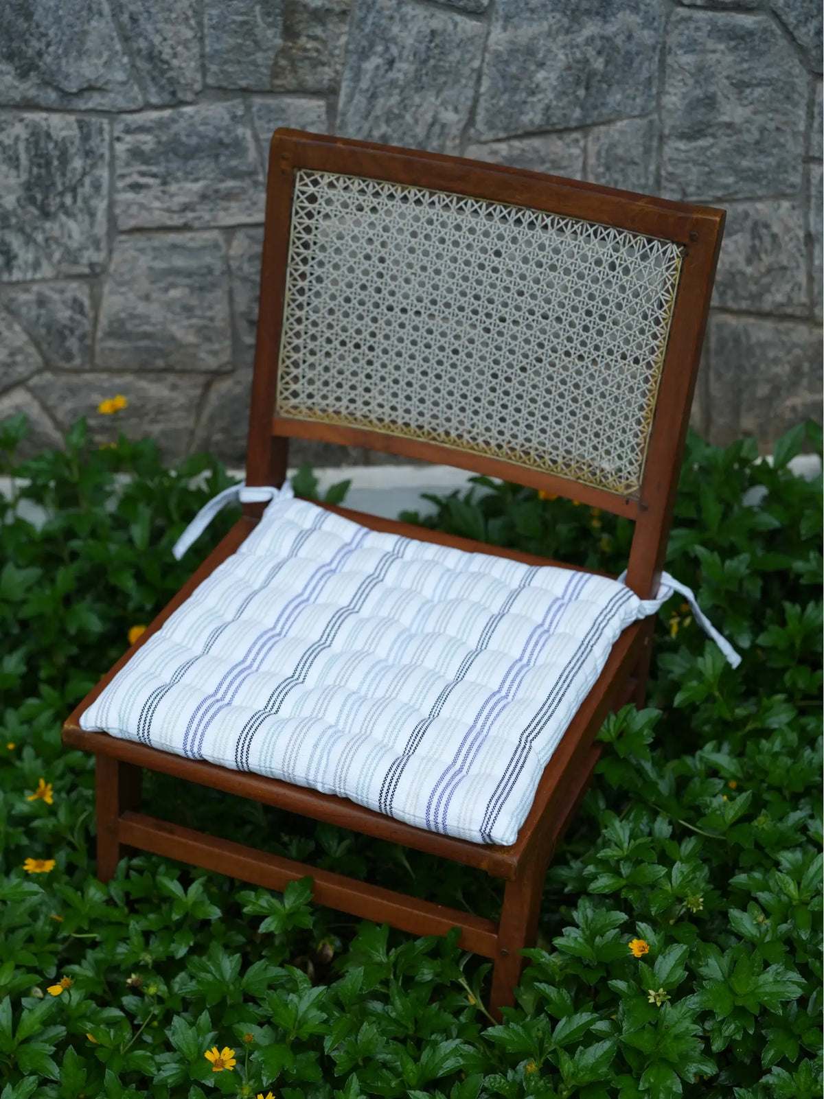 Orchard Stripe Cotton Seat Pad