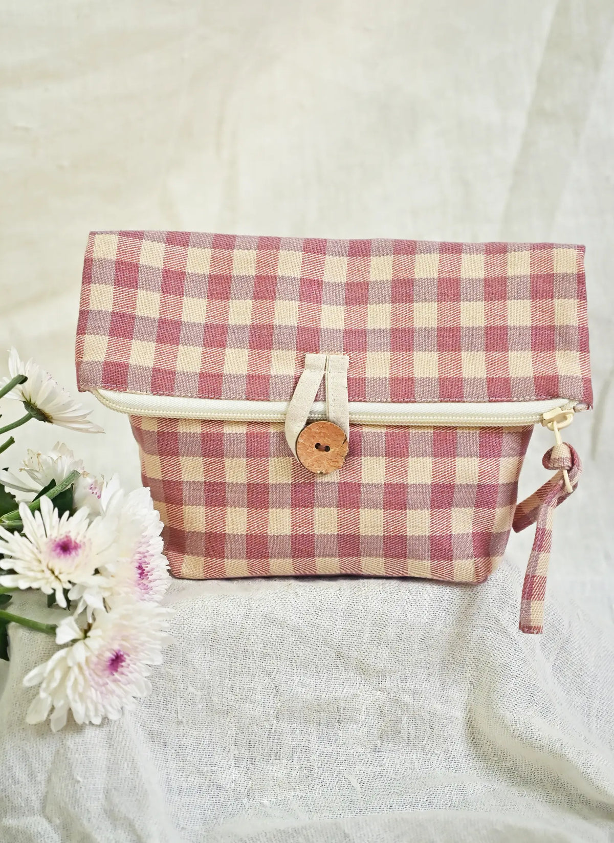 Pastel Periwinkle Violet Handwoven Toiletry Bag