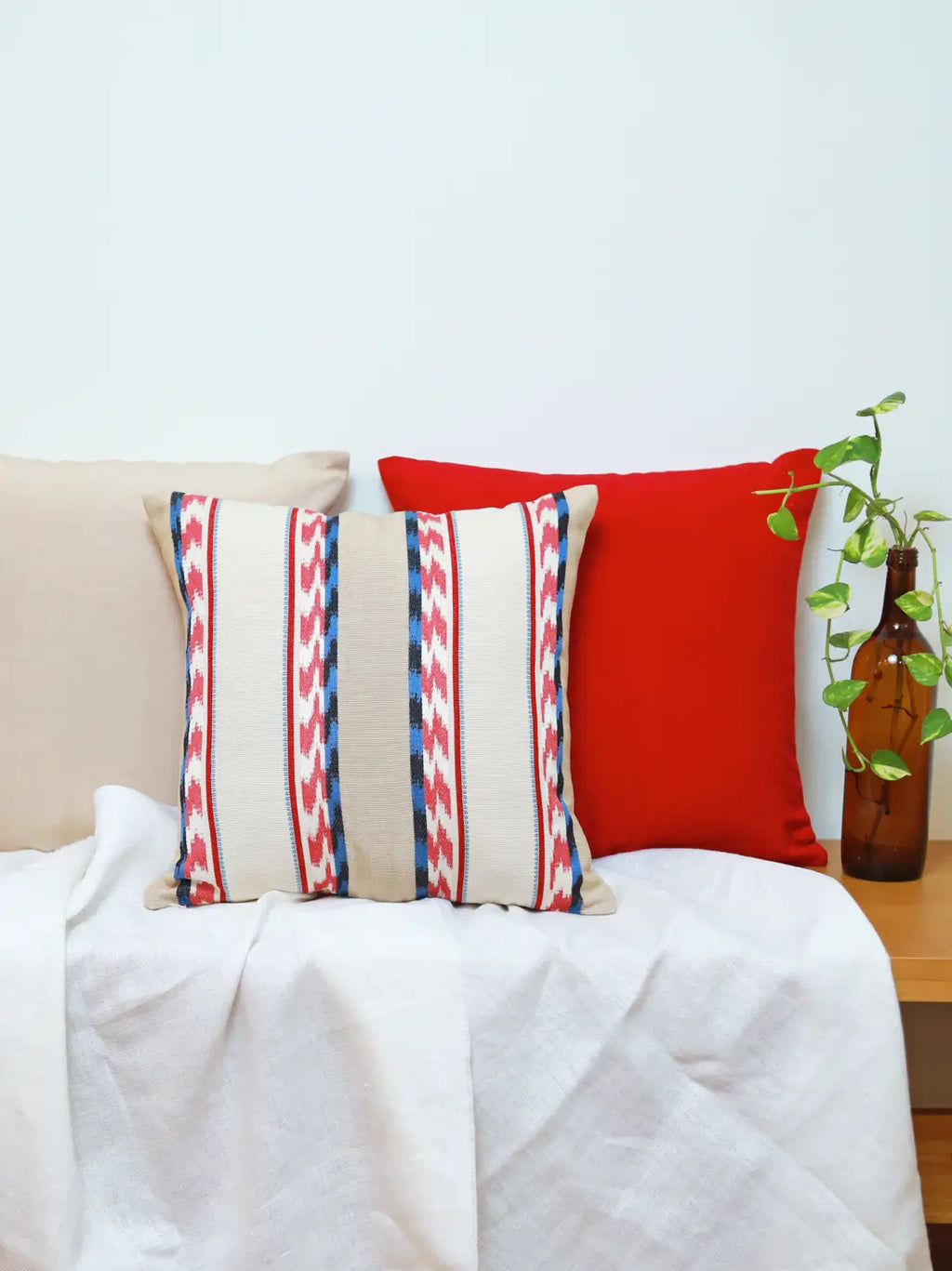 Ikat cushion cover hand woven
