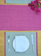 Pink Frangipani Handwoven Table Runner – alternate view