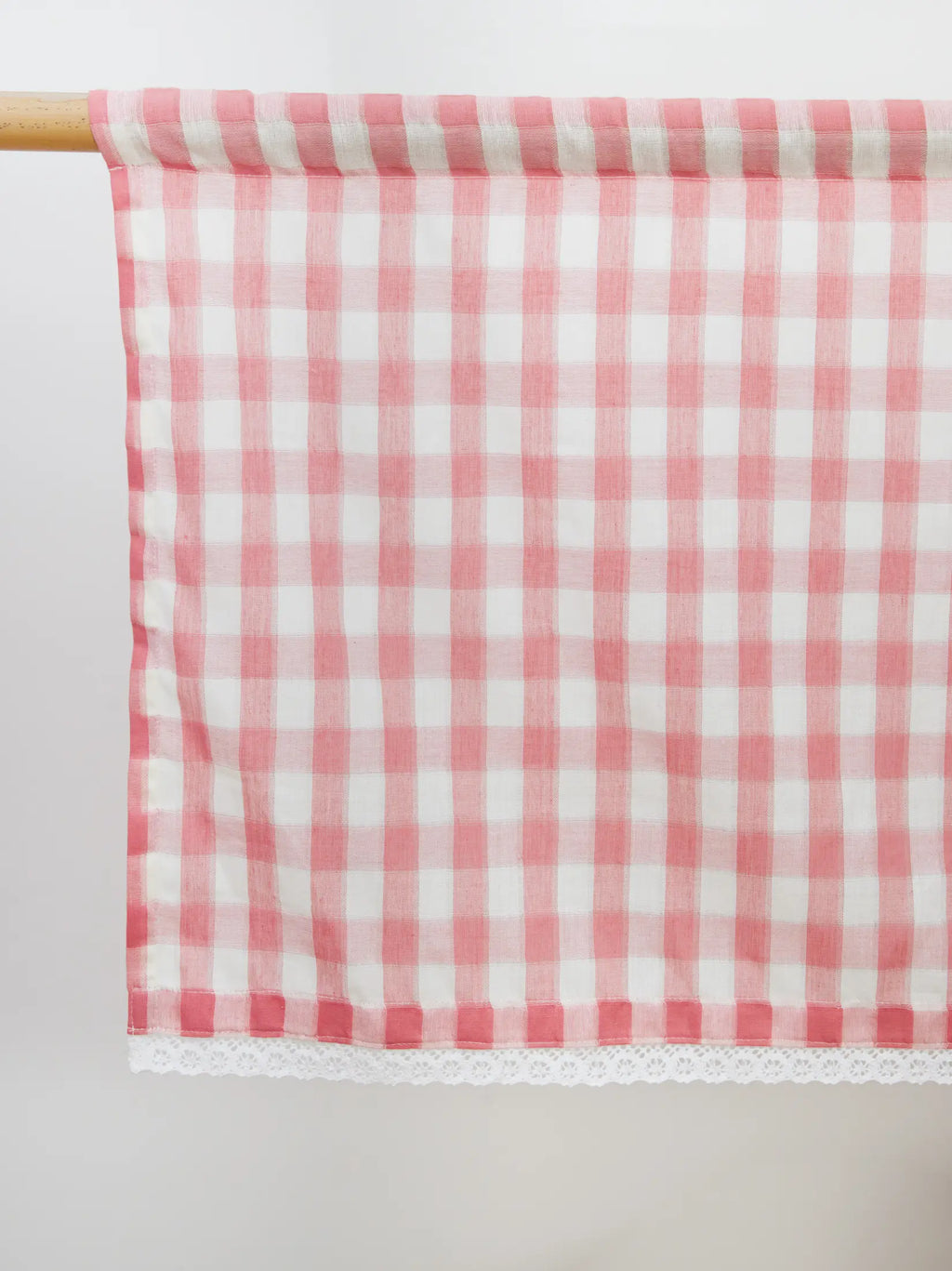 Pink Melon Handwoven Sheer Cotton Curtain