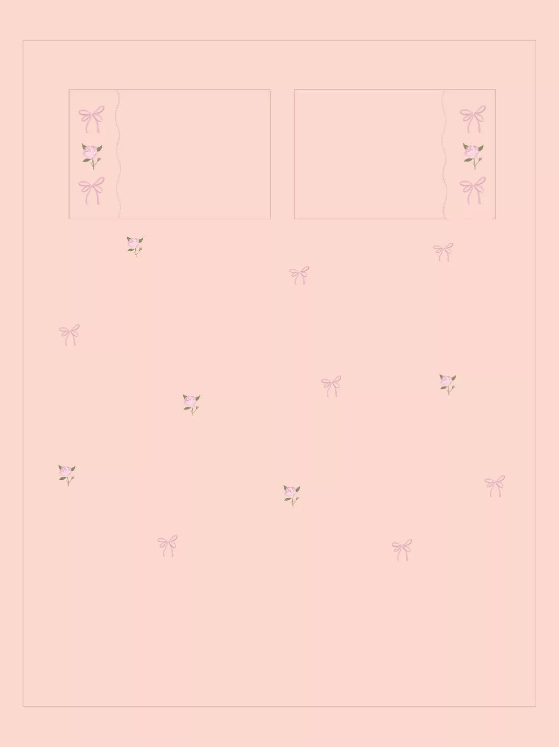 Pink Bedsheet set with floral and bows embroidery mock up