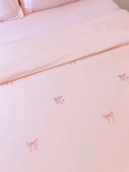 Blush Rosette Embroidered Duvet Cover Set in 400TC -240 x 220 cm – alternate view