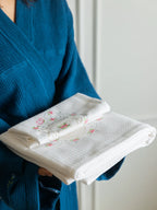 Primrose White Cotton Waffle Towel Set of 2 – Bath & Hand Towel – alternate view