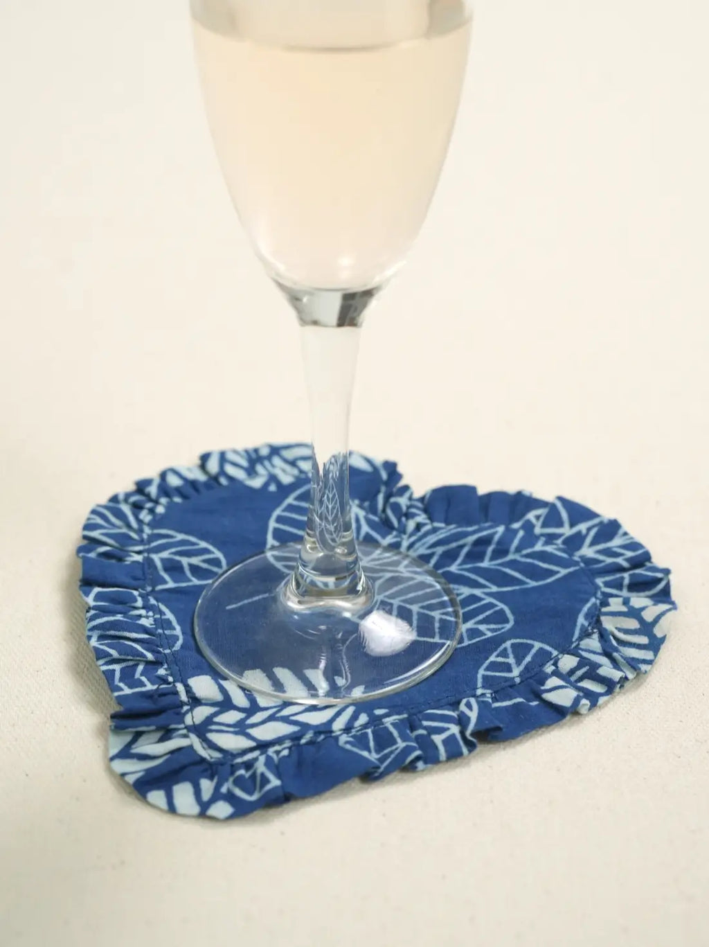 Ruffled Heart Block Printed Coasters - Set of 4 – alternate view