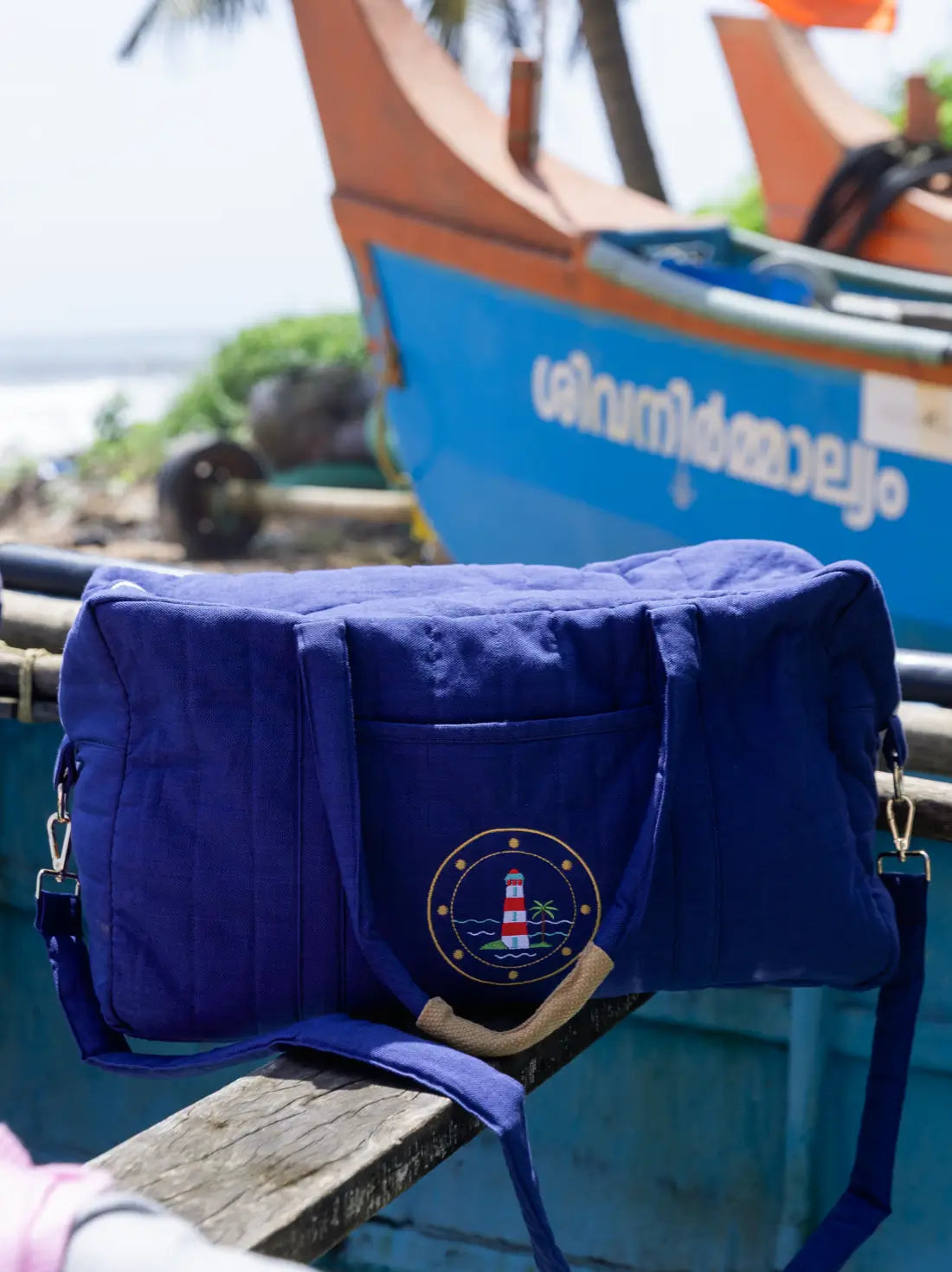 Sea Bound Navy Blue Duffel Bag