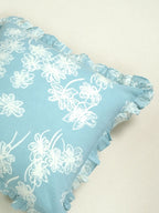 Sky Blue Petal Frills Cushion Cover – alternate view