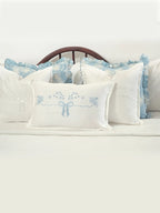 Sky Blue Petal Frills Cushion Cover – alternate view