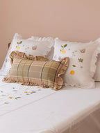 Summer Orchard Handwoven Checks Cushion Cover – alternate view