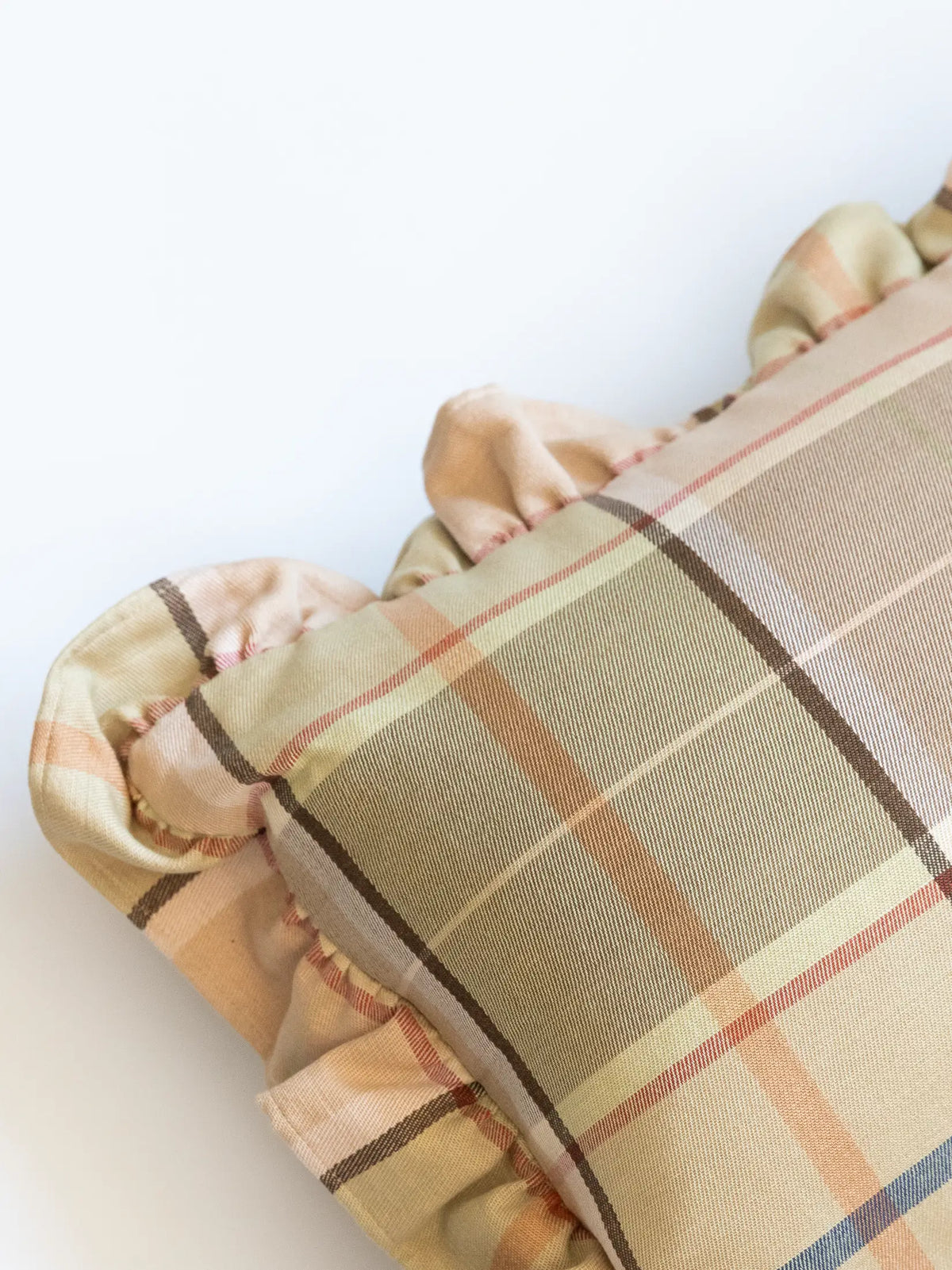 Summer Orchard Handwoven Checks Cushion Cover – alternate view