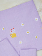 Sunflower Symphony Lavender Waffle Cotton Towel Set of 3 - Bath, Hand & Face – alternate view