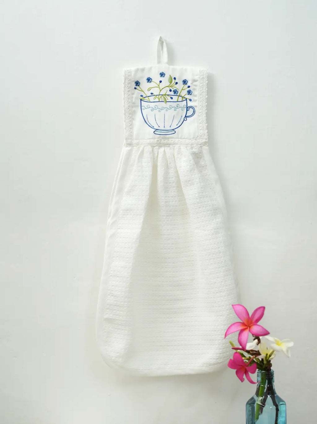 Teacup Garden Embroidered Hanging Hand Towels - Set of 2 – alternate view